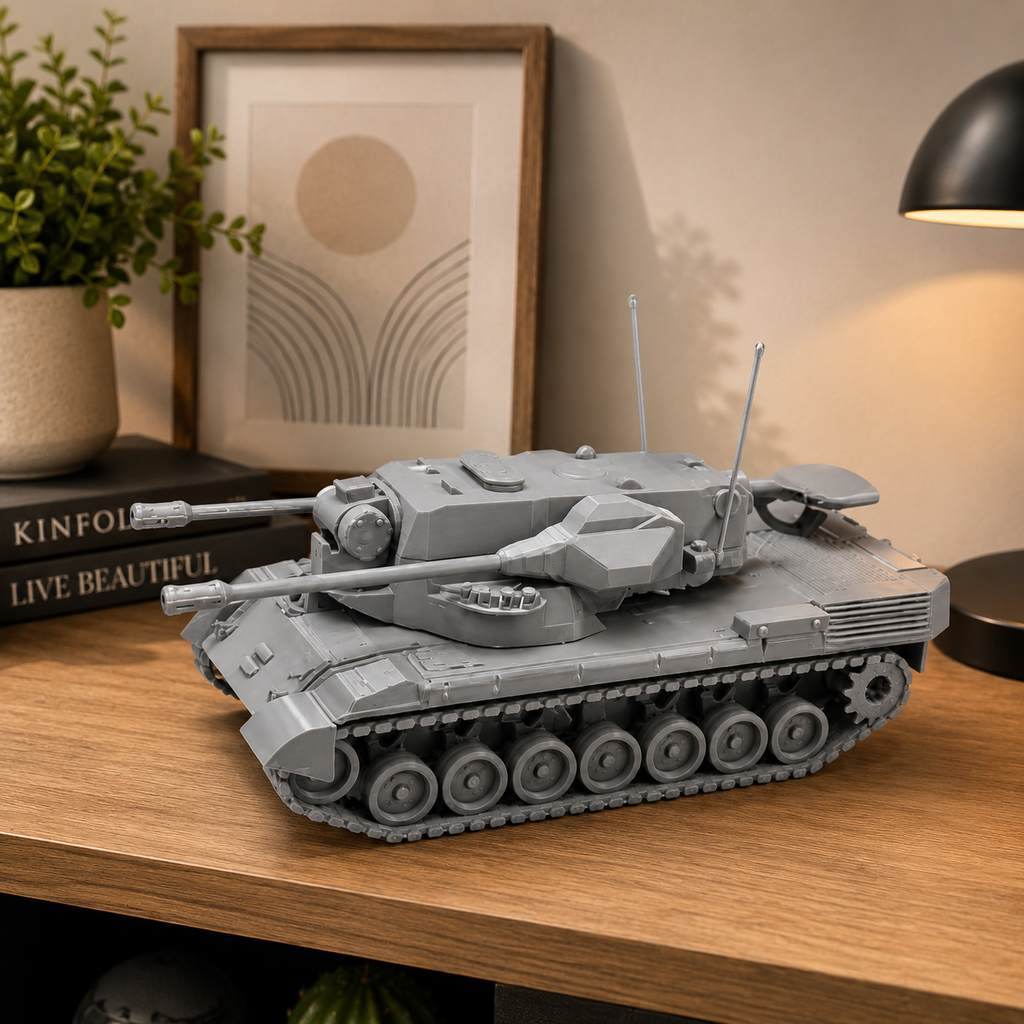 Flakpanzer Gepard Military Tank Model Kit, Plastic Assembly Parts, Scale Model, 3+ Years