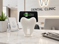 Tooth-Shaped Business Card Holder — 3D Printed Desk Organizer