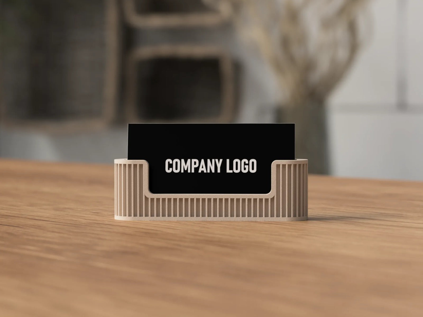 3D Printed Business Card Holder — Minimal Desk Organizer