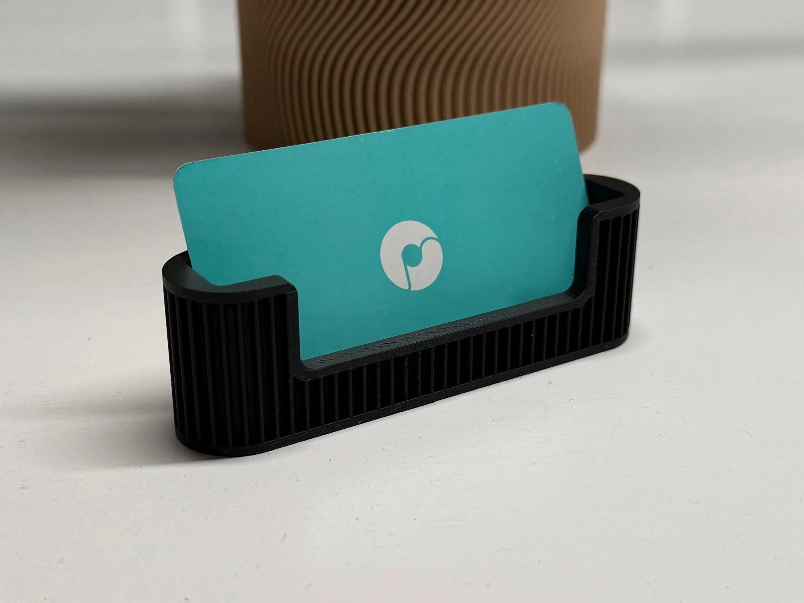 3D Printed Business Card Holder — Minimal Desk Organizer