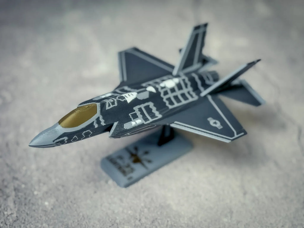 F-35 Lightning II Scale Model — 3D Printed Stealth Fighter Display