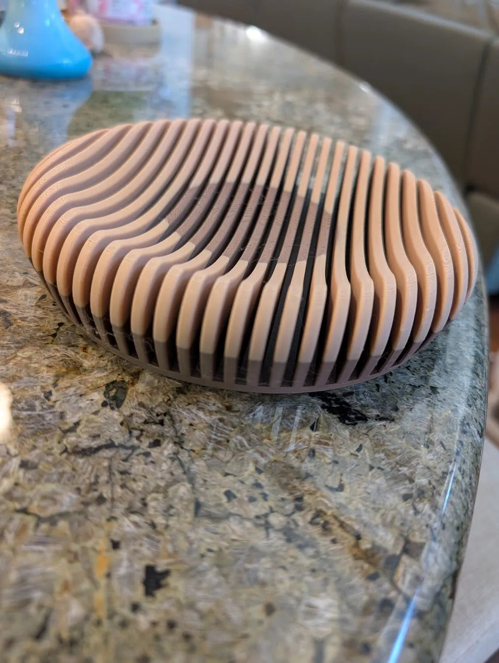 3D Printed Ripple Bowl — Decorative Serving & Display Bowl for Home Decor
