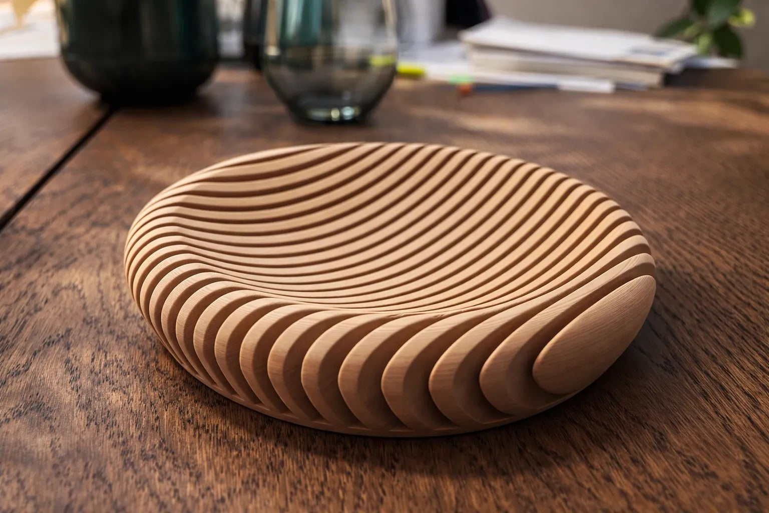 3D Printed Ripple Bowl — Decorative Serving & Display Bowl for Home Decor