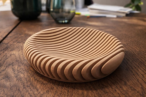 3D Printed Ripple Bowl — Decorative Serving & Display Bowl for Home Decor