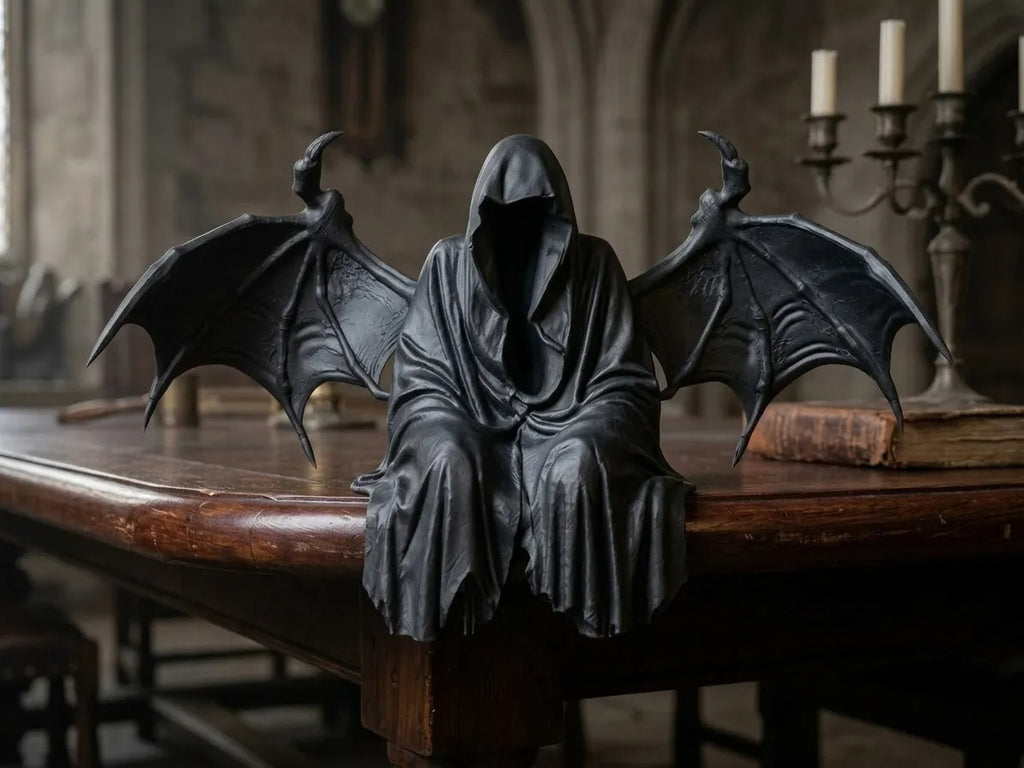 Dark Reaper Shelf Sitter Figurine — Gothic Desk Decor & Collectible Statue