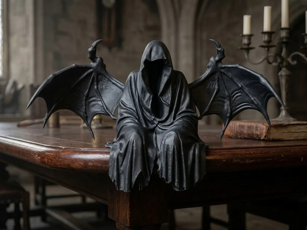 Dark Reaper Shelf Sitter Figurine — Gothic Desk Decor & Collectible Statue