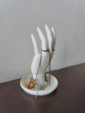Hand Jewellery Organiser Stand — Ring, Bracelet & Necklace Display Holder with Tray