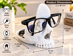 3D Printed Skull Glasses Holder with Tray | Eyeglass Stand | Desk Organizer | Home Decor Gift