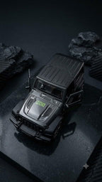 HXS Power Off-Road Jeep Die-Cast Pull Back Toy Car | Matte Black | Compact Scale Model | Kids Gift