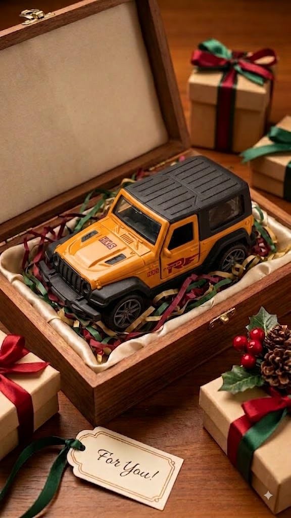 HXS Power Off-Road Jeep Die-Cast Pull Back Toy Car | Bold Orange