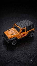 HXS Power Off-Road Jeep Die-Cast Pull Back Toy Car | Bold Orange