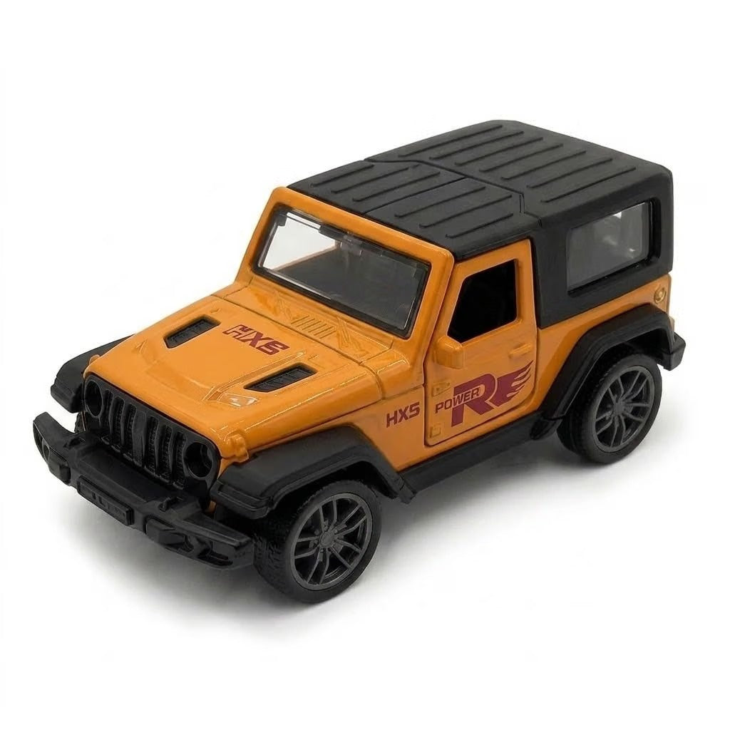 HXS Power Off-Road Jeep Die-Cast Pull Back Toy Car | Bold Orange