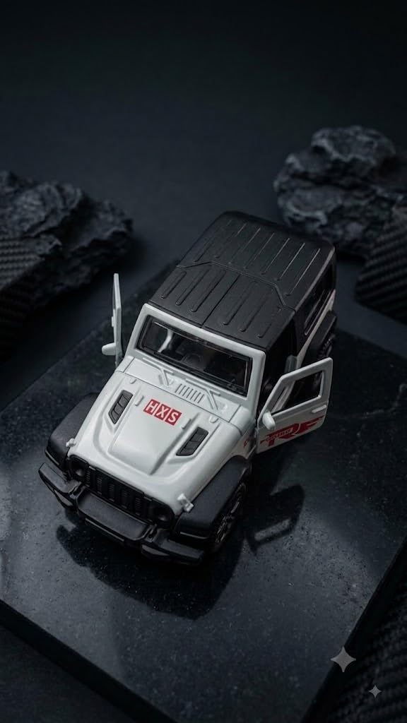 HXS Power Off-Road Jeep Die-Cast Pull Back Car | Matte Black | Kids Gift