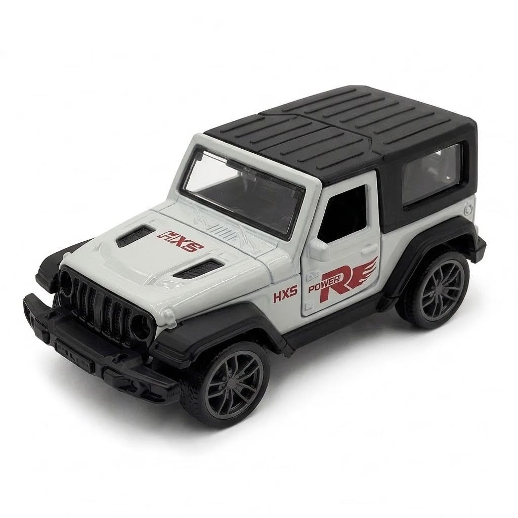HXS Power Off-Road Jeep Die-Cast Pull Back Car | Matte Black | Kids Gift