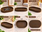 3D Printed Oval Tray | Ribbed Edge Design | Desk Organizer & Key Tray | Home Decor