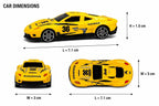 Luxurious Racing Cars Set of 6 | Pull Back Mini Toy Cars | Multi-Color Pack | Kids Birthday Gift