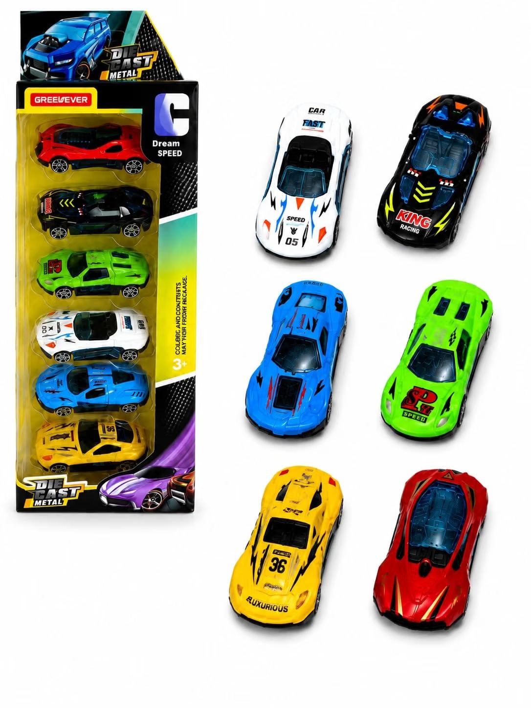 Luxurious Racing Cars Set of 6 | Pull Back Mini Toy Cars | Multi-Color Pack | Kids Birthday Gift