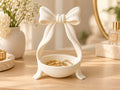 3D Printed White Bow Jewellery Holder ,Elegant Ring & Accessories Dish