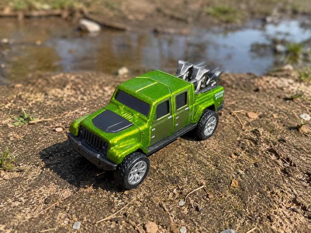 ZF Racer Off-Road Truck Set of 4 | Pull Back Mini Toy Trucks | Multi-Color Pack | Kids Gift