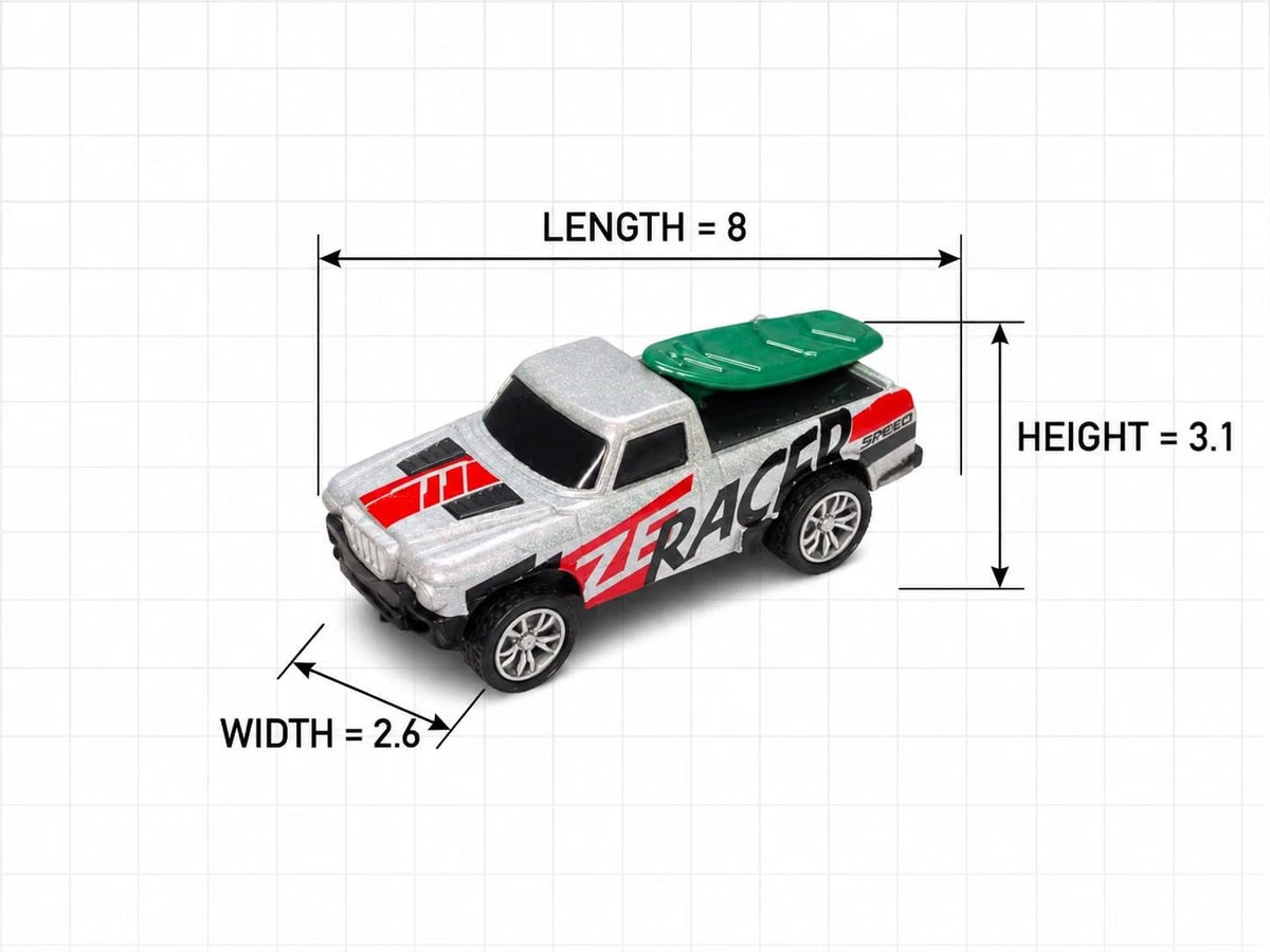 ZF Racer Off-Road Truck Set of 4 | Pull Back Mini Toy Trucks | Multi-Color Pack | Kids Gift