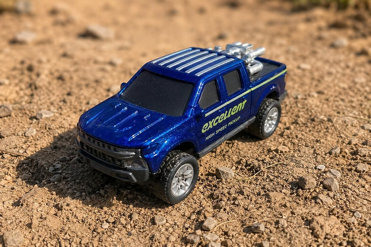ZF Racer Off-Road Truck Set of 4 | Pull Back Mini Toy Trucks | Multi-Color Pack | Kids Gift