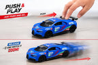 Blue Racing Car | Die-Cast Push & Go Supercar | Openable Doors |