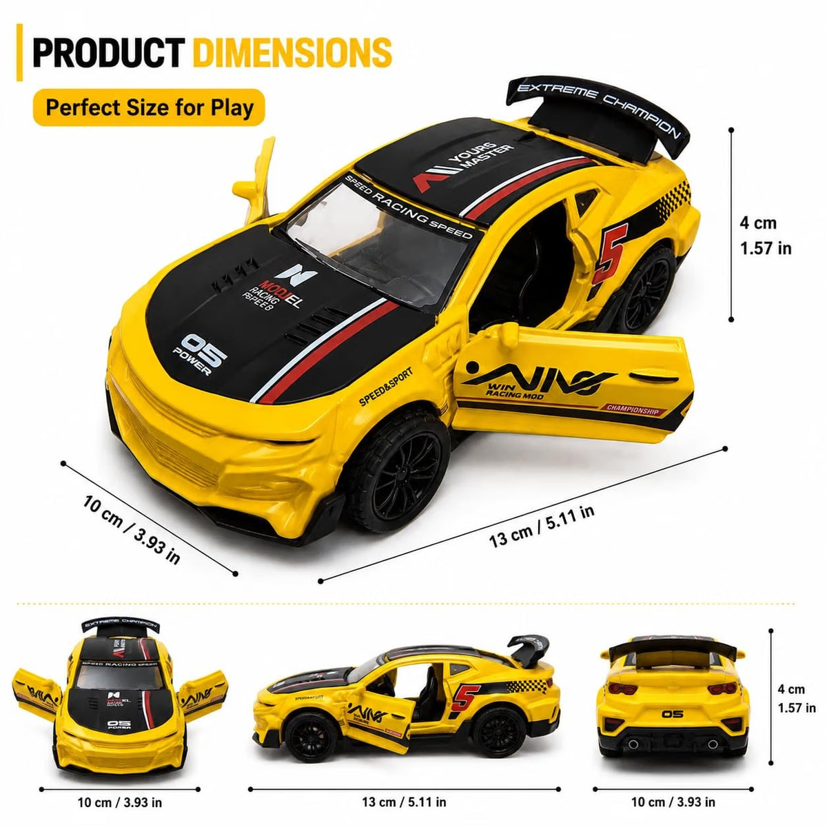 Win Racing Mod | Die-Cast Pull Back Car | Openable Doors