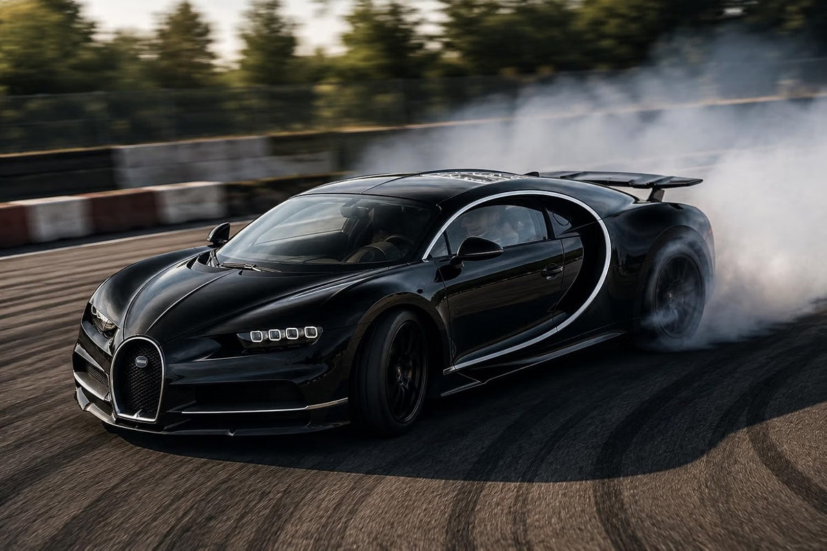 Bugatti Chiron Style Supercar Model — Black Die-Cast Look Toy Car