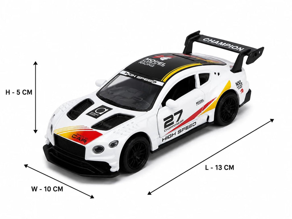 Champion Racing Die-Cast Pull Back Car with Lights & Sound | Openable Doors | Kids Gift