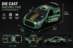 Model 56 Die-Cast Racing Car with Openable Doors & Trunk | Rubber Tires | Pull Back Action | Kids Gift