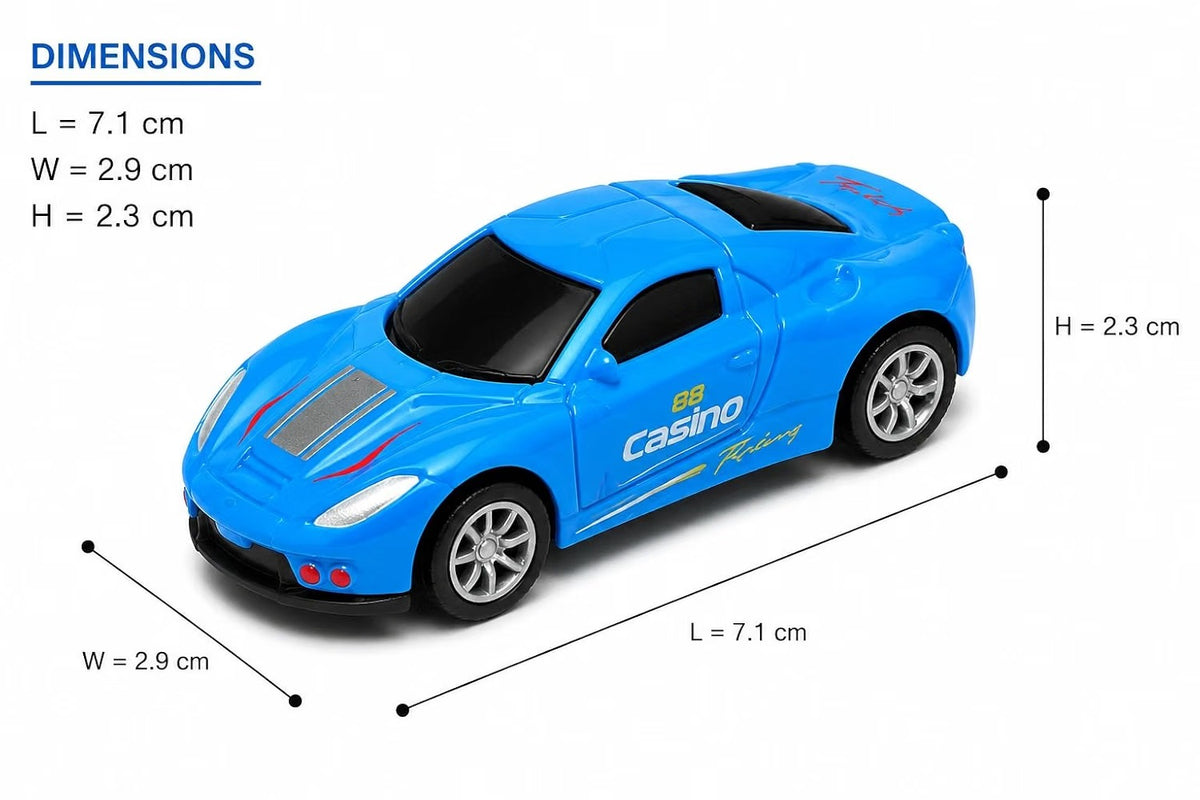 Casino 88 Pull Back Racing Cars Set of 4 | Mini Toy Cars for Kids | Multi-Color Pack