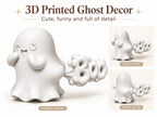 Cute Ghost “BOO” 3D Printed Desk Decor | Halloween Figurine | Shelf & Gift Accent