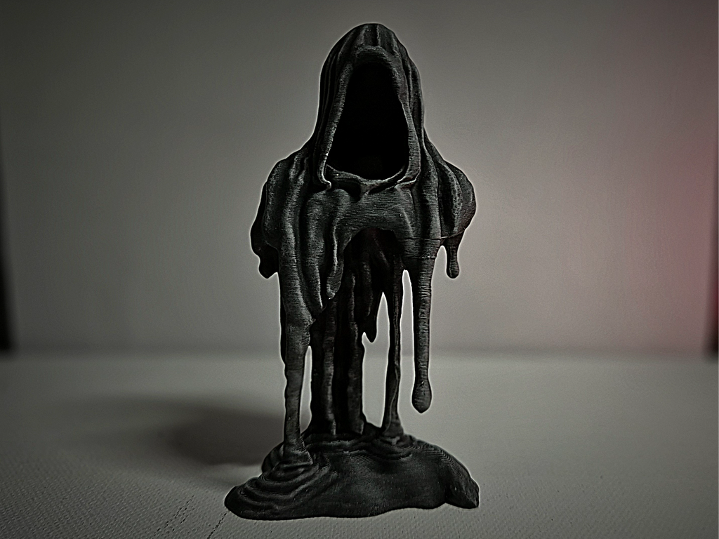 Melting Grim Reaper Figurine — Gothic Horror Desk Decor & Dark Art Collectible